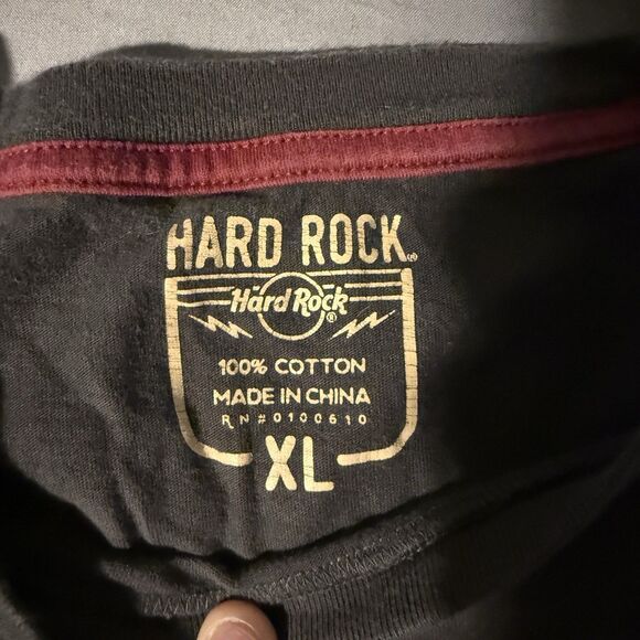 Hard Rock Cafe Shirt Mens XL Gray Guitar Spellout Logo Casino Casual New Orleans - Picture 3 of 6